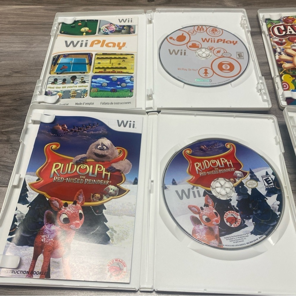 Wii Play Carnival Games Rudolph The Prices Is Right Manuals Excellent Condition - Picture 4 of 9